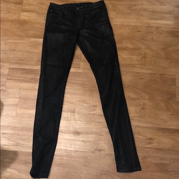 Joe’s Black Leather Jeans - Picture 2 of 6
